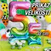 Stoječi folija balon 74 cm (mavričen) št.8